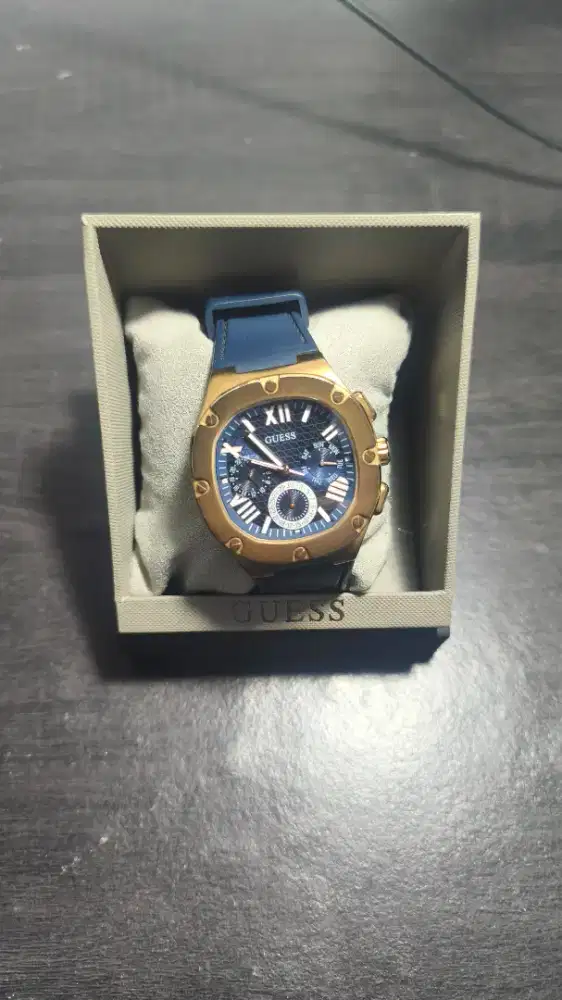 Jam Tangan Guess Original Blue + Rose Gold Case – Second Masih Keren