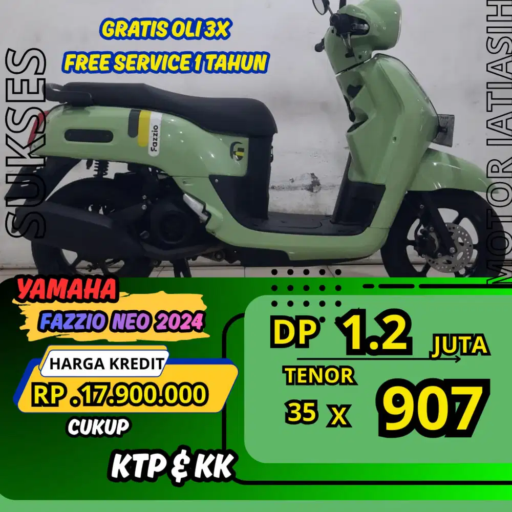 Dp murah yamaha fazzio neo 2024 dp 1.2 juta bisa cash/kredit