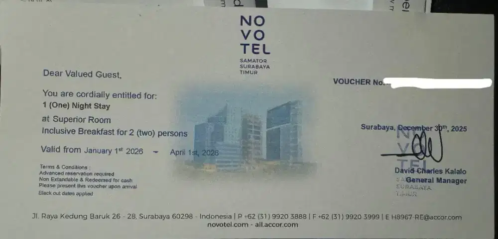 JUAL VOUCHER HOTEL SAMATOR & MORAZEN SURABAYA