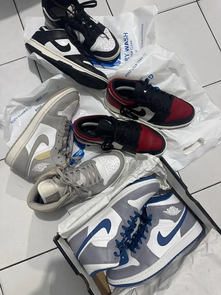 Nike Panda Air Jordan Bred Toe White Wolf Mid Low