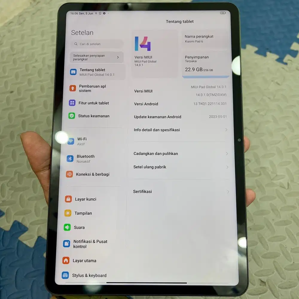 Xiaomi mipad 6 ram 8 / 256 resmi tab aja mi pad full ori