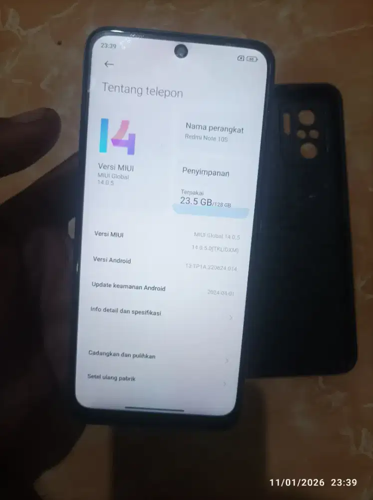 Redmi note 10s ram 6+5/128 hp only (batangan)