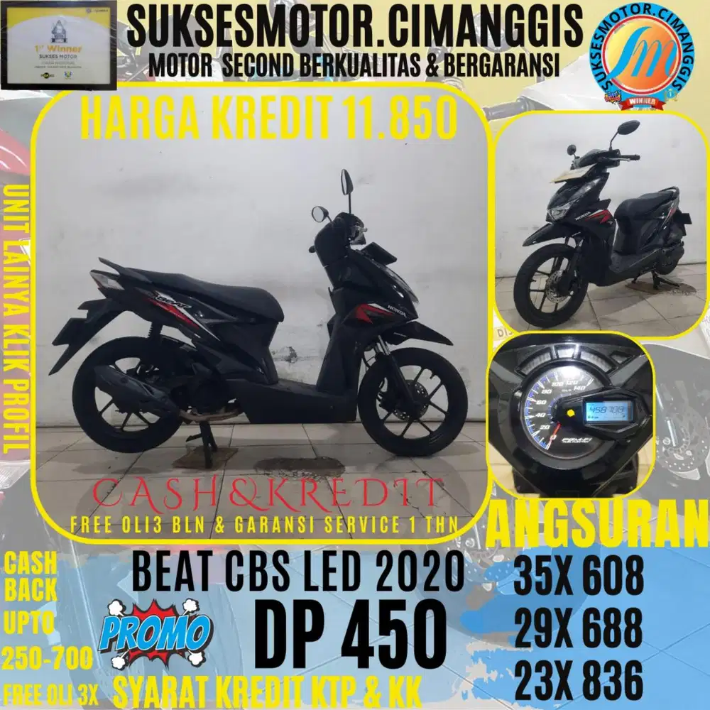 DP 450 BEAT CBS LED CASHBACK UPTO 700 RIBUAN TERMURAH FREE OLI3X
