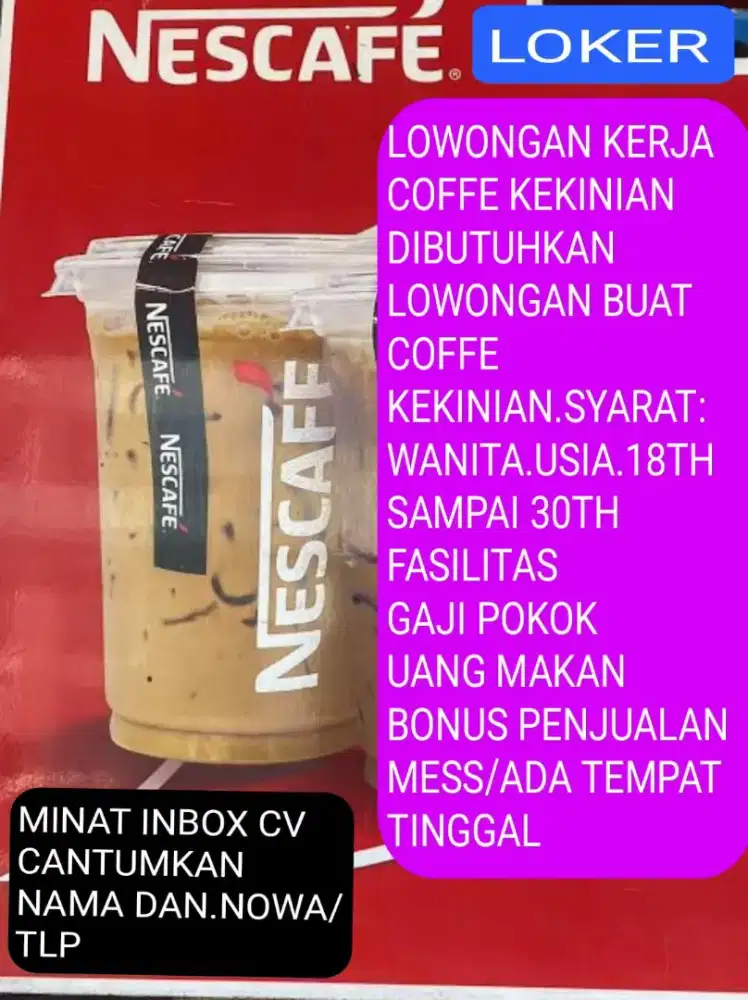 Lowongan minuman coffe