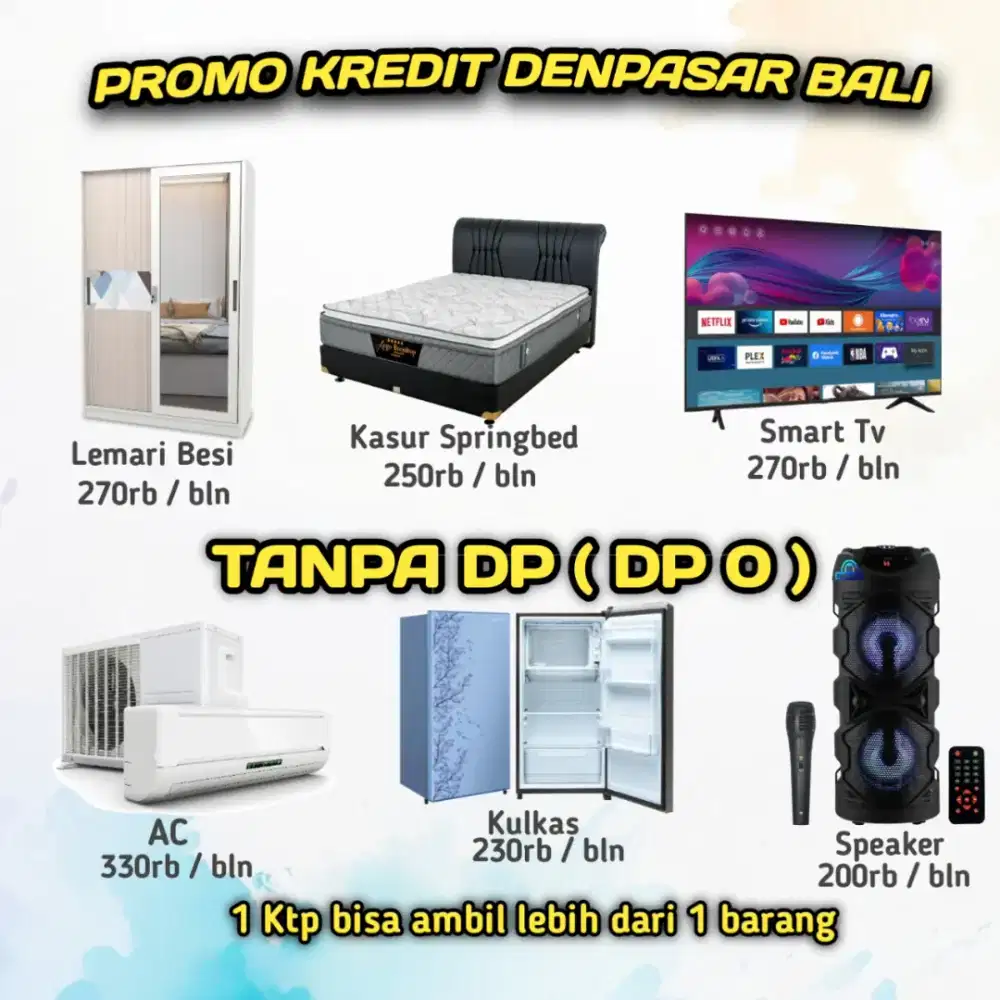 PROMO KREDIT KASUR DAN ELEKTRONIK DENPASAR