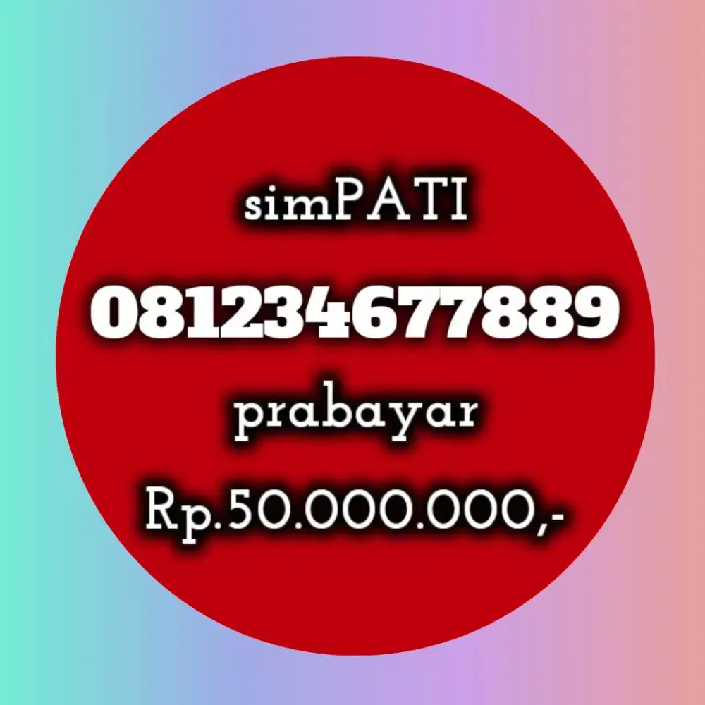 NOMOR CANTIK KOLEKSI SIMPATI 34677889