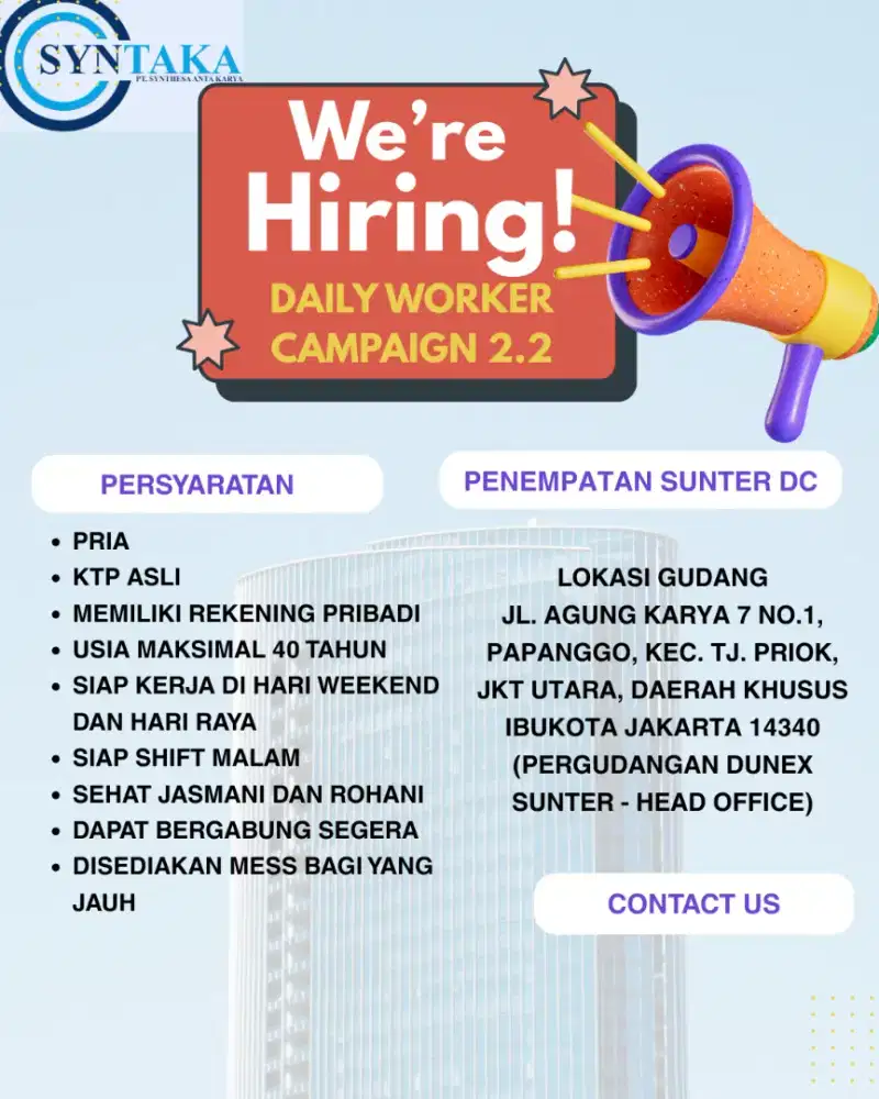 LOWONGAN DAILY WORKER SHOPEE Express VENDOR SYNTHESA