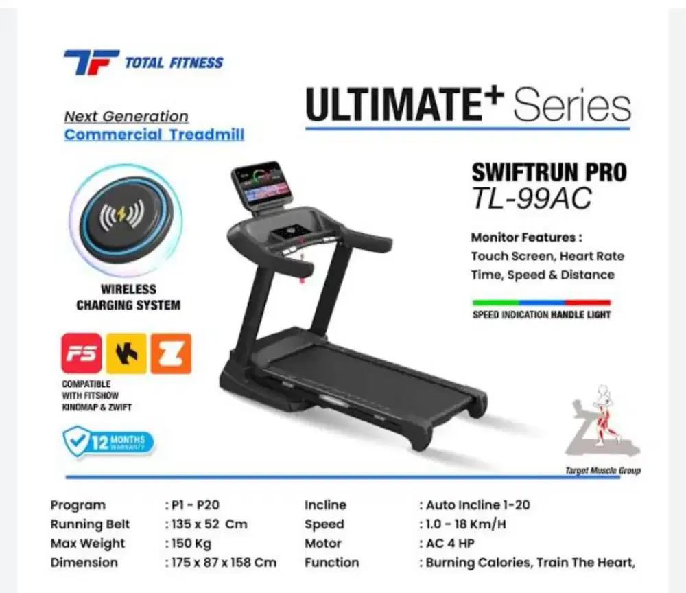 Treadmill Elektrik Total Tl-99AC