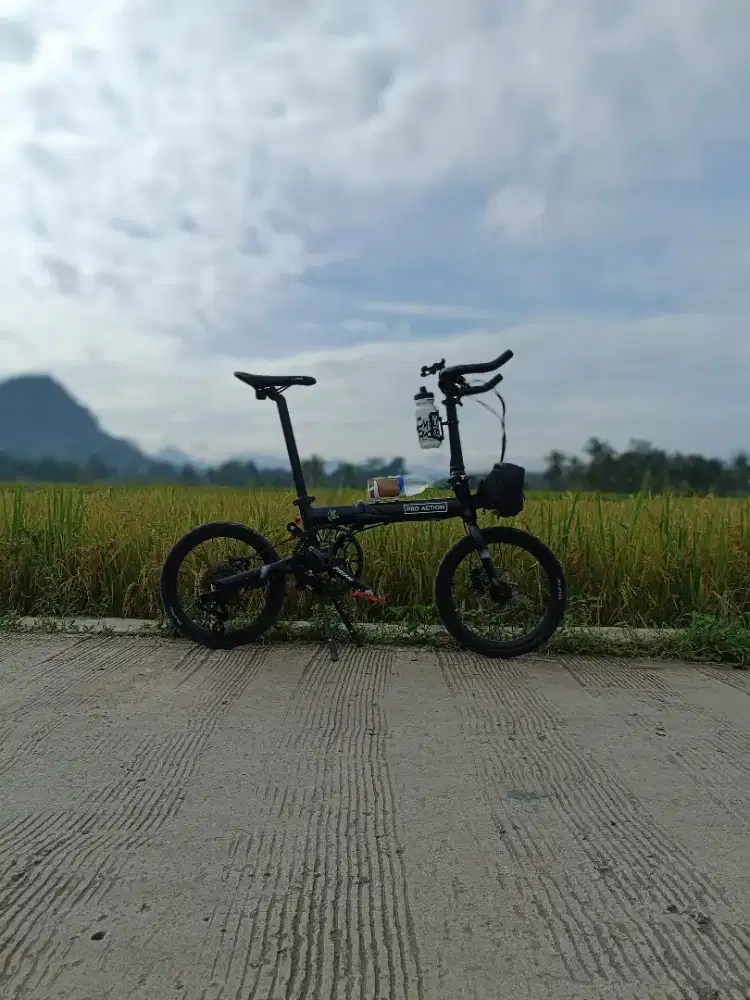 Sepeda Lipat bekas bagus Merk Pro Action 16+ Stang Bullhorn