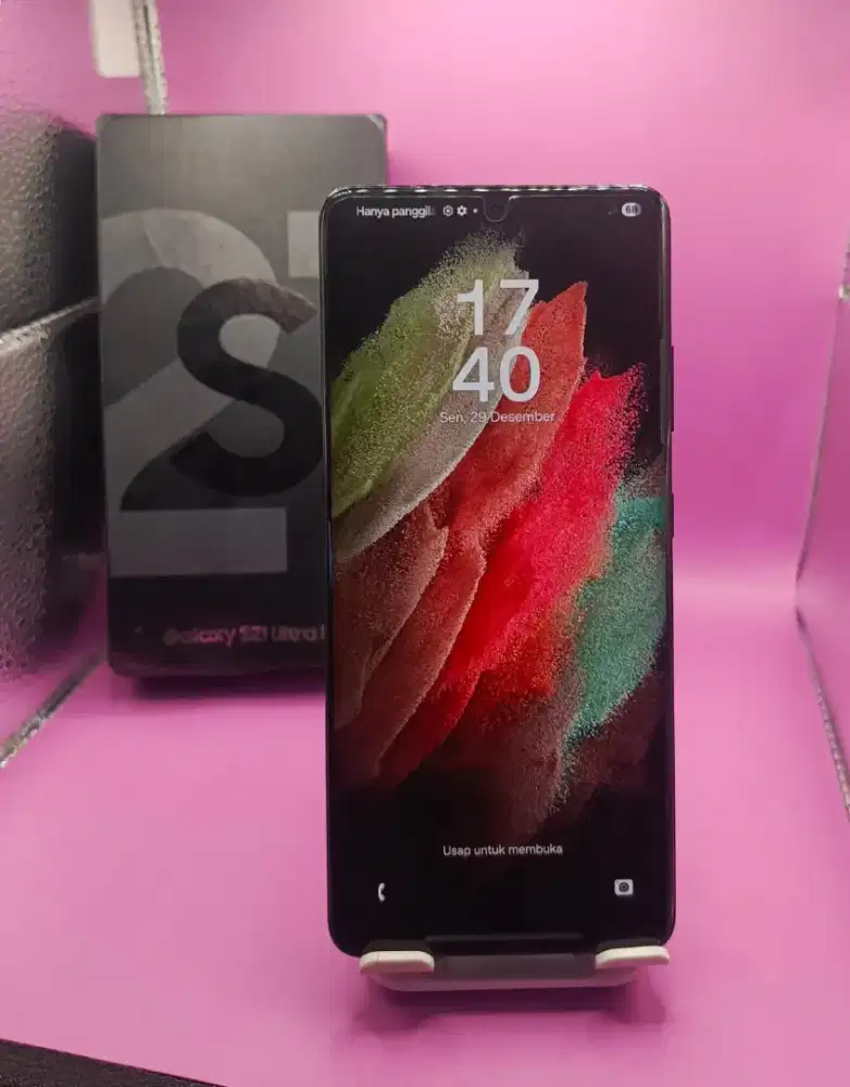 JUAL BU SAMSUNG S21 ULTRA 5G RAM 12/256GB ORIGINAL SEIN MULUS FULLSHET