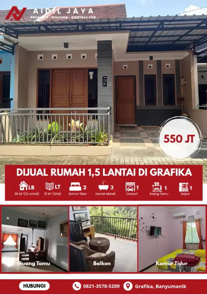 Rumah Murah Grafika Banyumanik Hanya 50 meter dari Jl. Grafika Raya