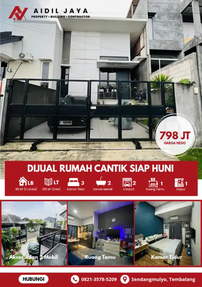 Rumah Cantik Murah Klipang Tembalang