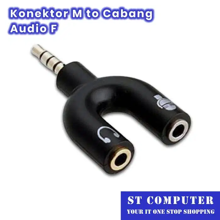 Konektor Male (M) to Cabang Audio Female (F)