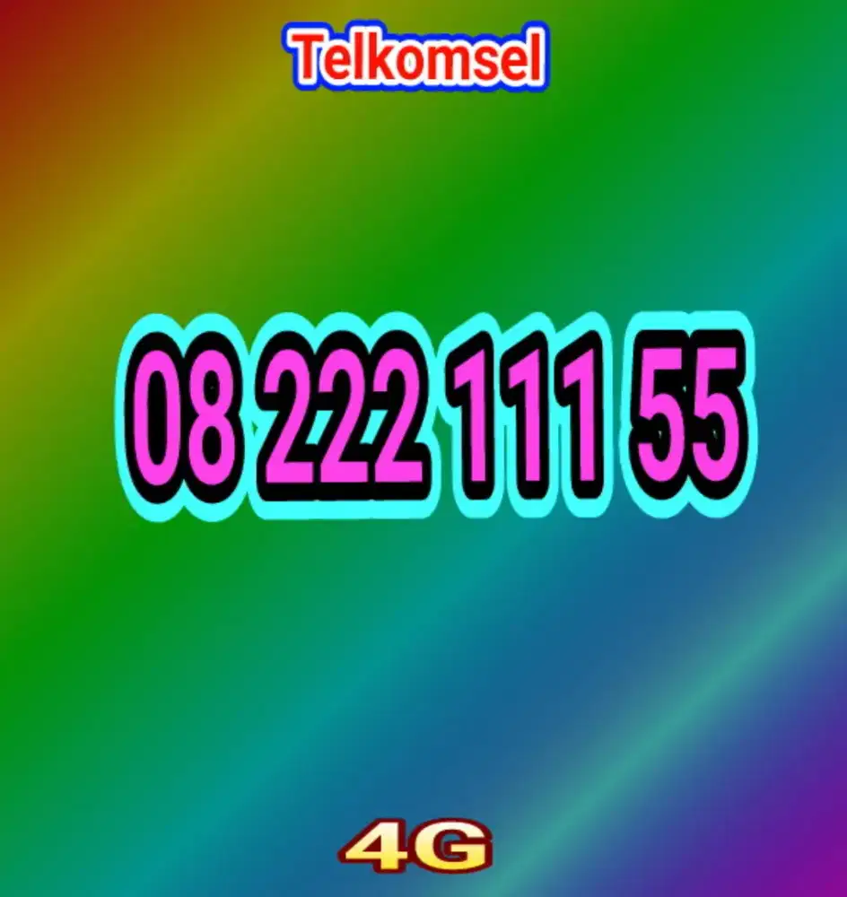 Kartu Telkomsel super cantik 10digit