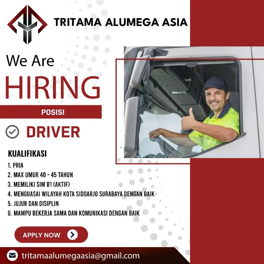 Lowongan kerja SUPIR TRUK