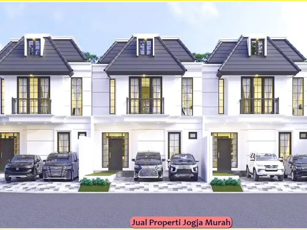 Jual Rumah Baru gaya Amerika, jalan 6 meter, Full Furnish belakang Hotel Grand Orchid Jogja