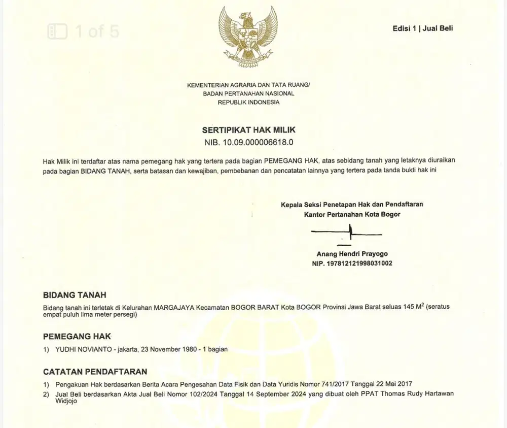 Tanah Kavling Dijual Lokasi Dramaga deket IPB