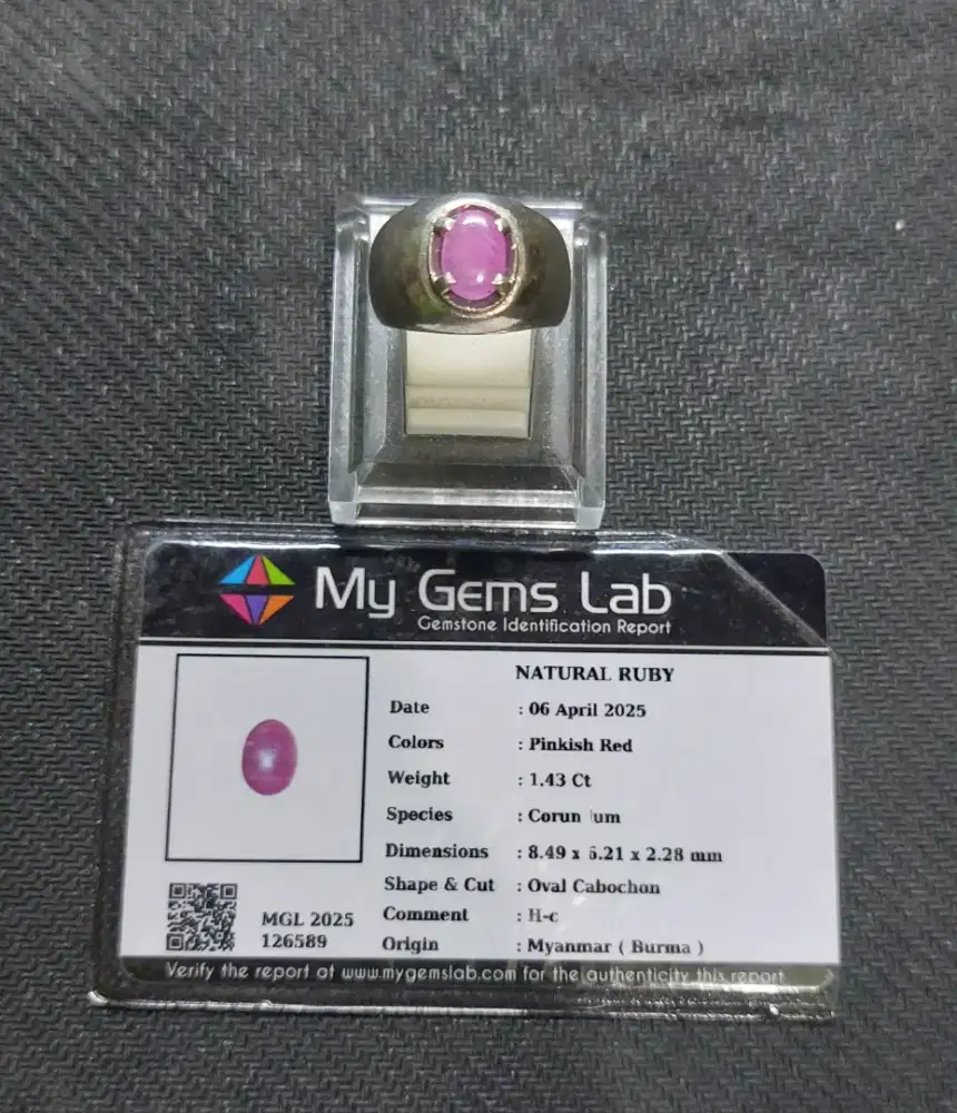 Natural Pinkish Red Ruby