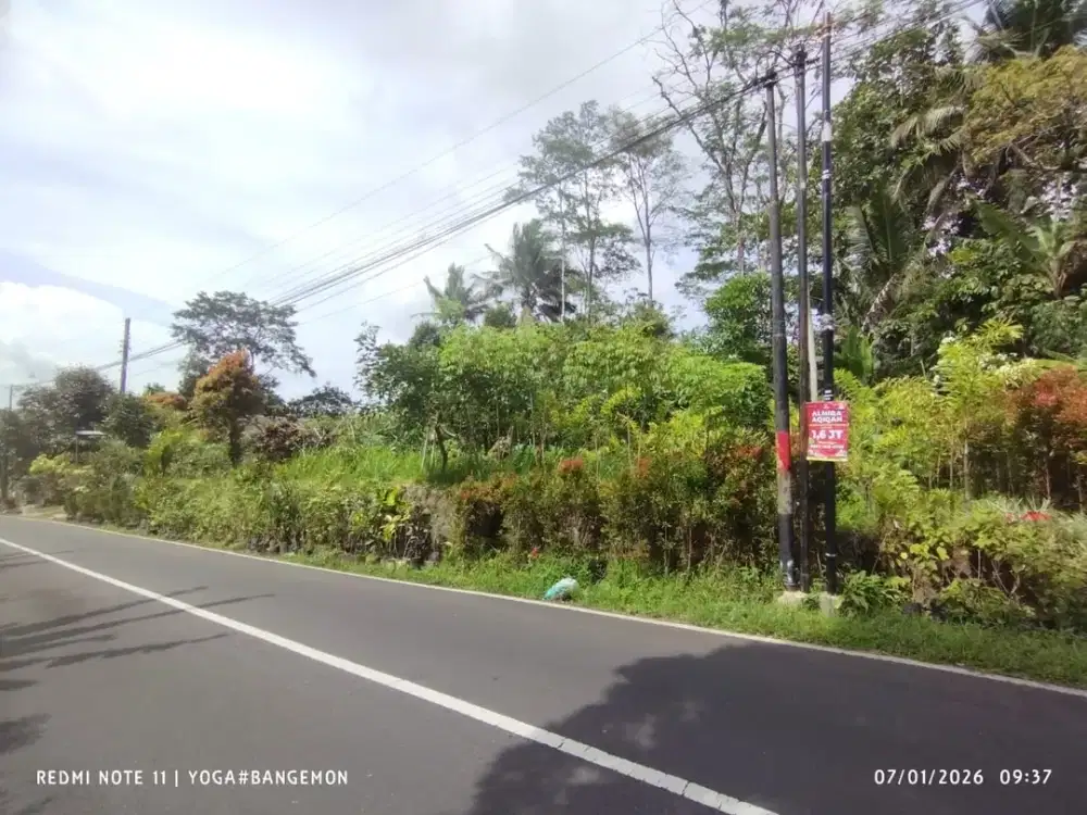 Dijual Tanah Pekarangan Lebar Muka 30 Meter, Jalan Baturraden Barat