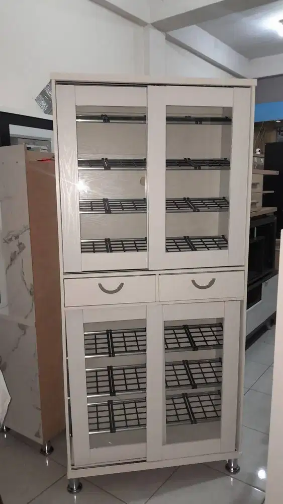 PROMO RAK SEPATU TINGKAT MINIMALIS PINTU SLIDING SALE TERMURAH