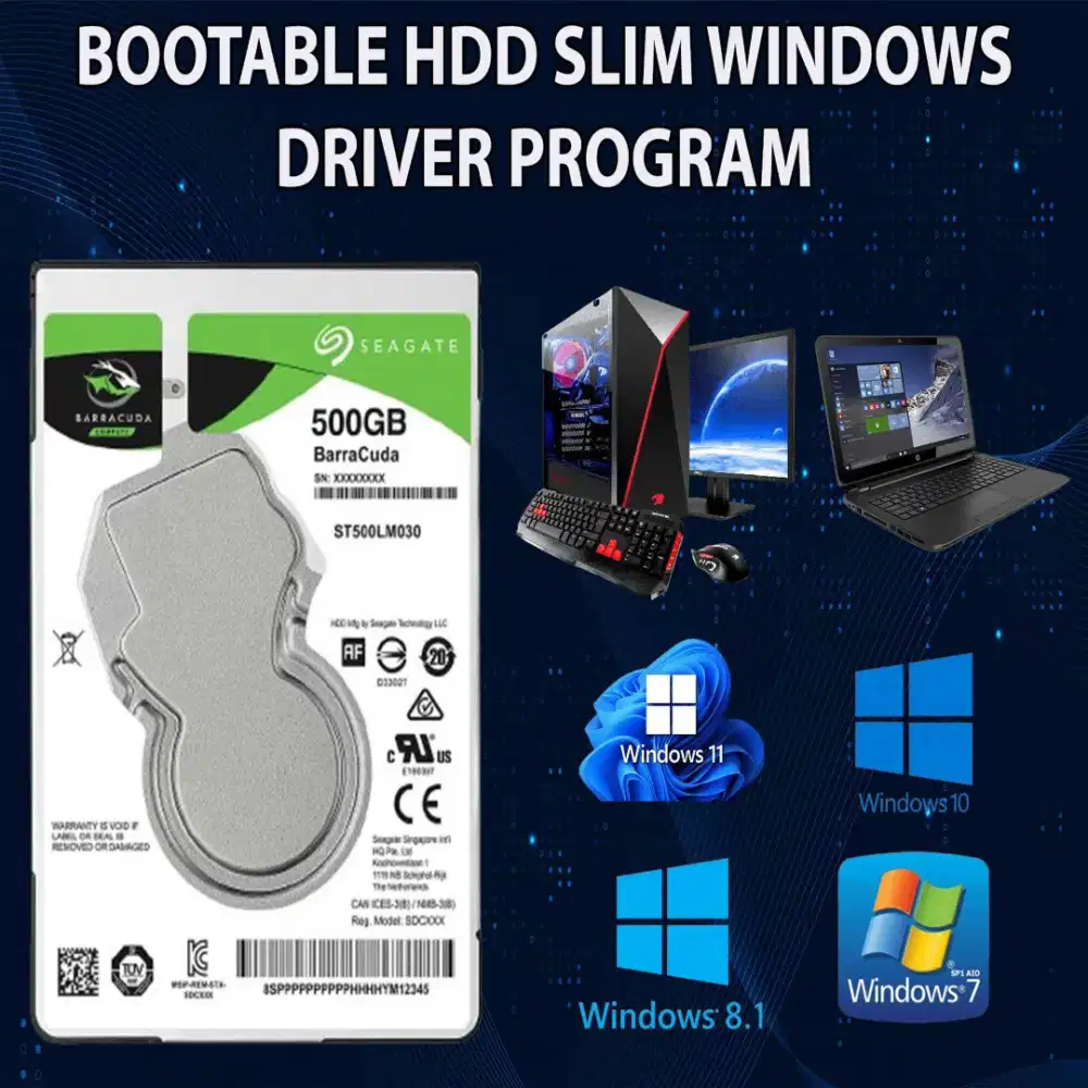 HDD Bootable Win 7-11 (32-64 & Lite) + Office + DriverPack Offline