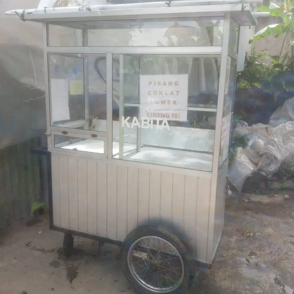 Gerobak Makanan Kaca & Stainless – Siap Pakai untuk Usaha Kuliner