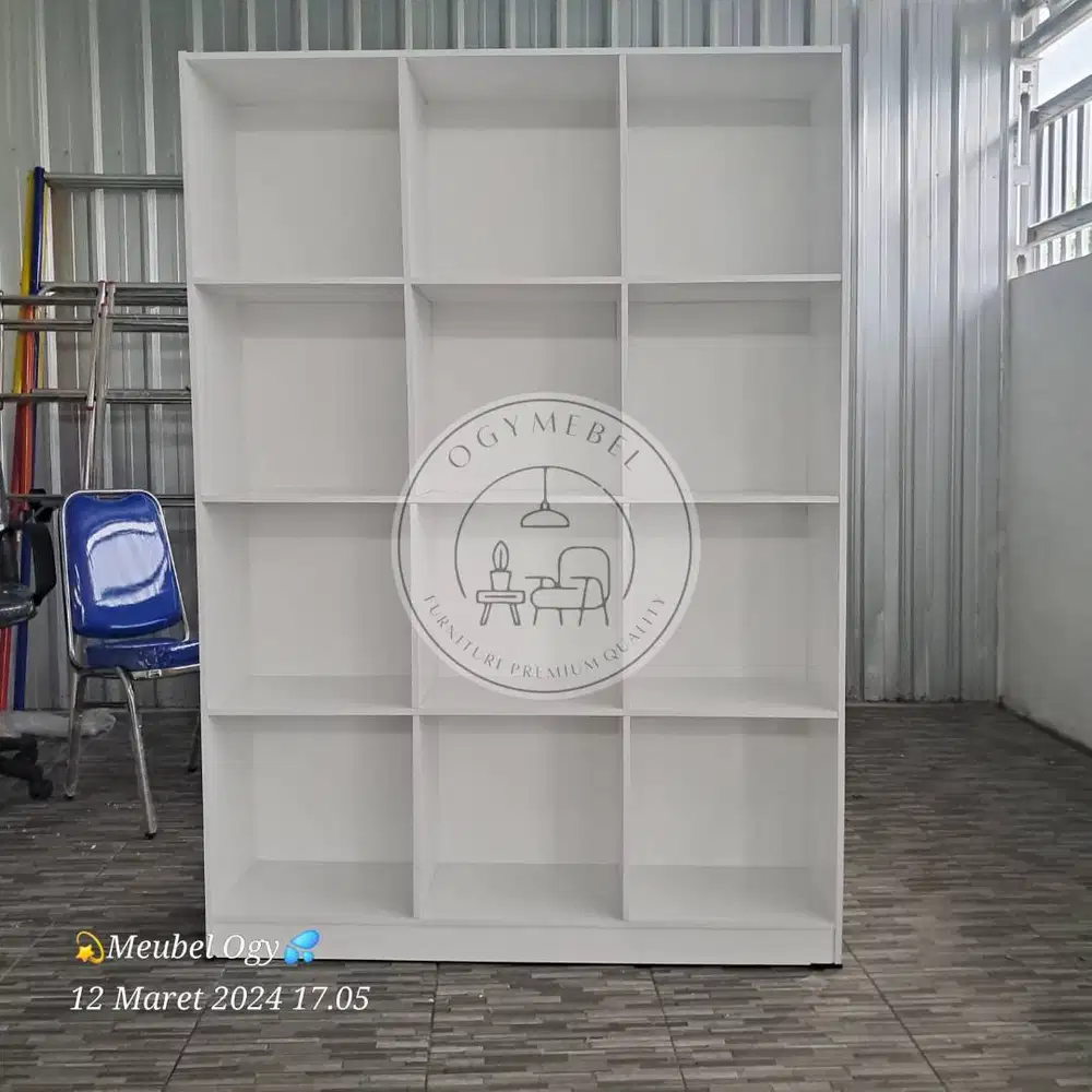 PROMO RAK BUKU/LAUNDRY SERBAGUNA 12 RUANG SALE TERMURAH