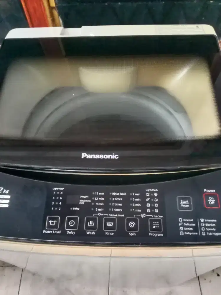 jual mesin cuci 1tabung panasonic 8kg otomatis /digital siap pakai
