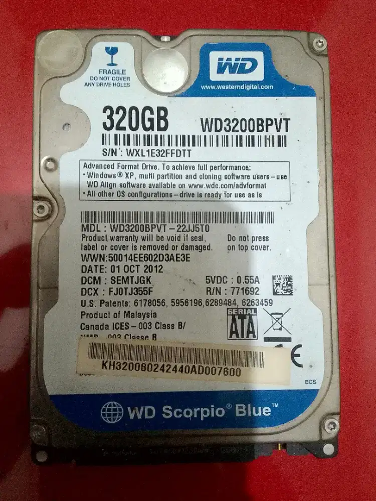 Harddisk Laptop 320 GB
