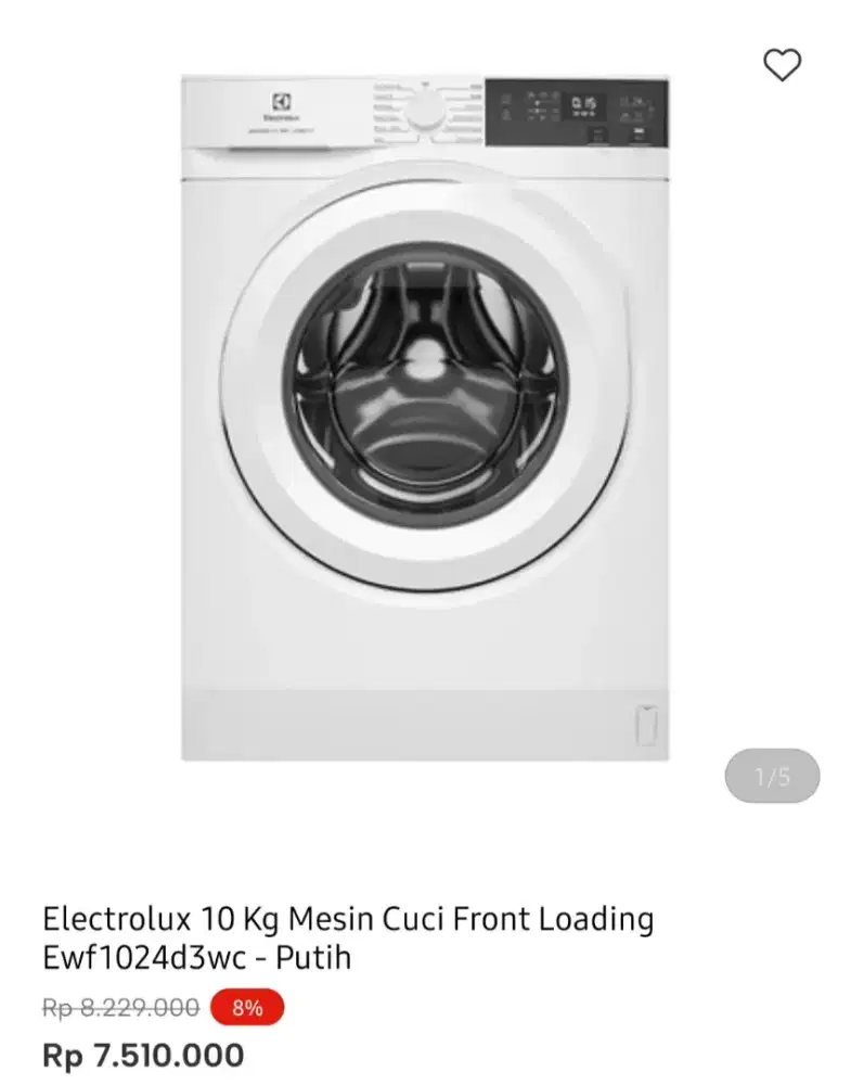 WM FRONT LOAD ELECTROLUX 10KG