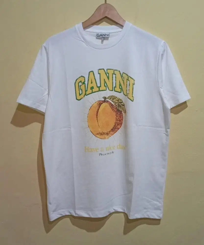 GANNI PEACH RELAXED TSHIRT