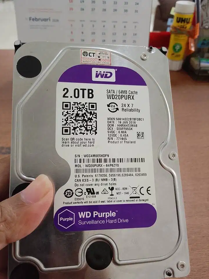 Hardisk Internal 2TB WD Purple /Blue /Barracuda Sata 3,5 Istimewa