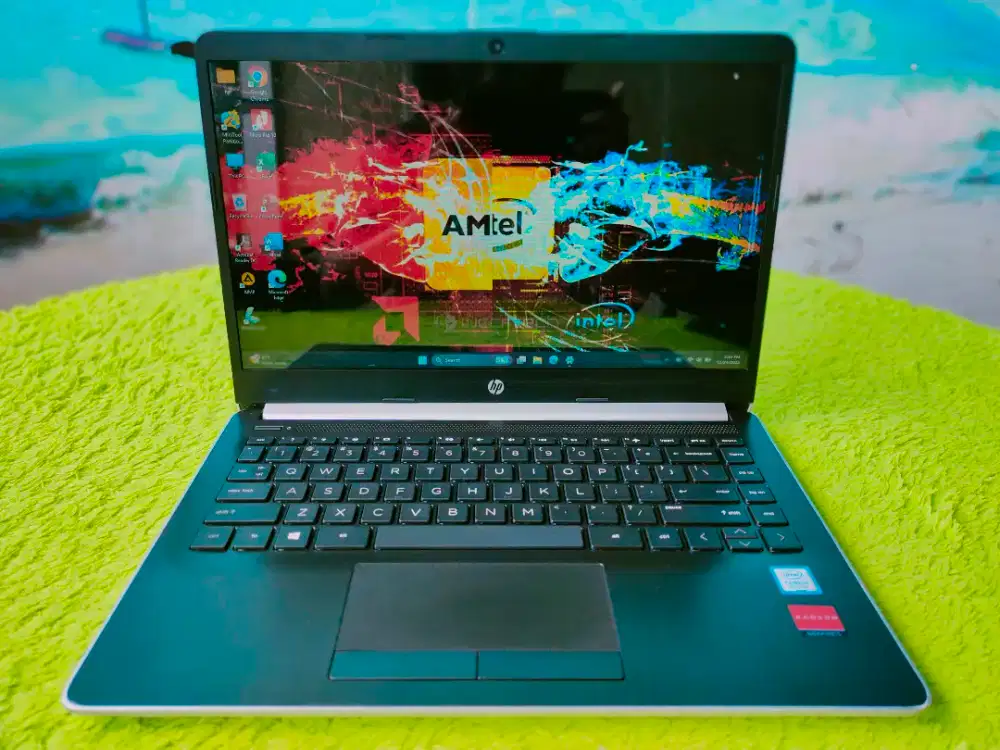 LAPTOP HP14CM SLIM i5 GEN 8 DOUBLE VGA DOUBLE PENYIMPANAN GAME JOS