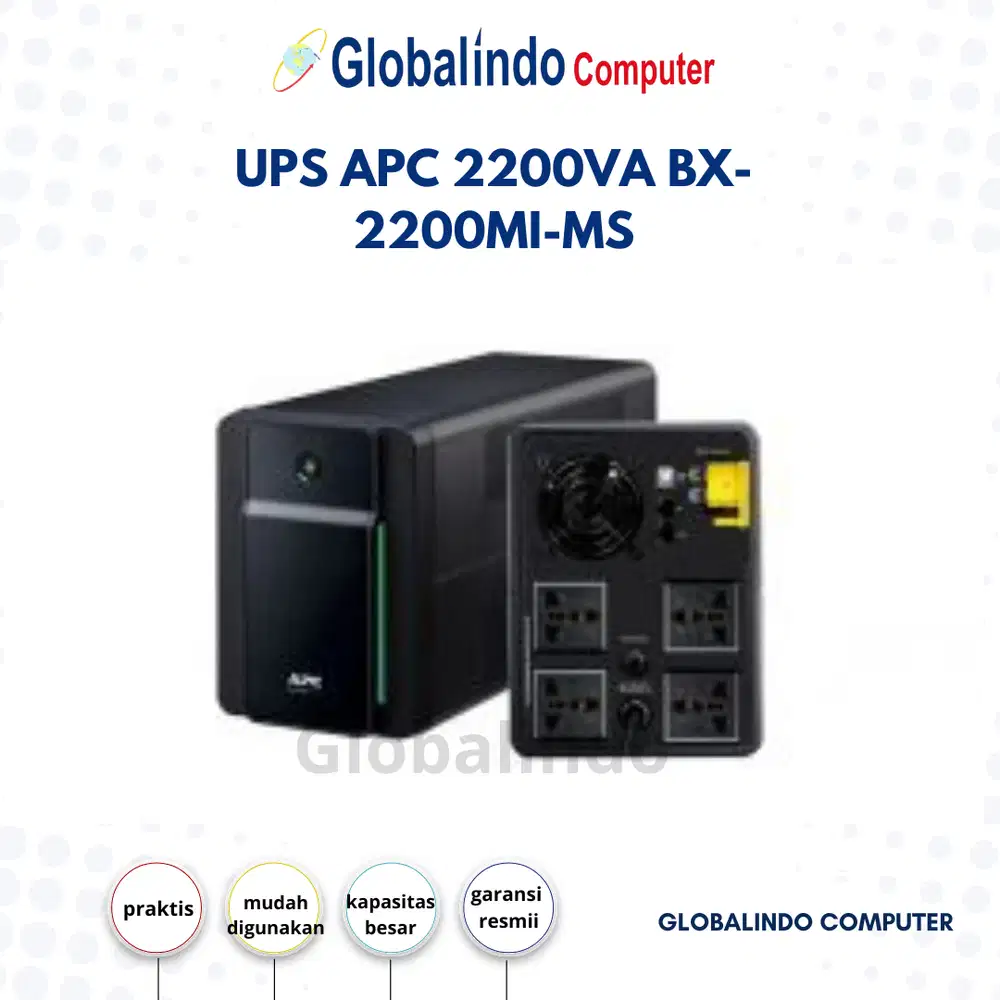 UPS APC 2200VA BX-2200MI-MS UPS Handal untuk Server, PC & Perangkat