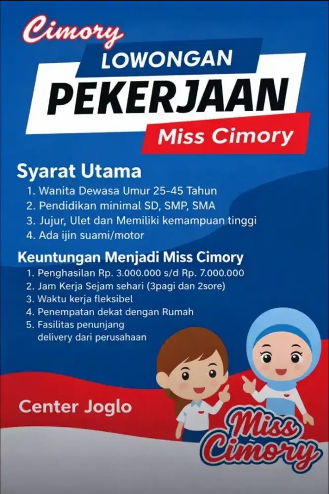 LOWONGAN PEKERJAAN MISS CIMORY