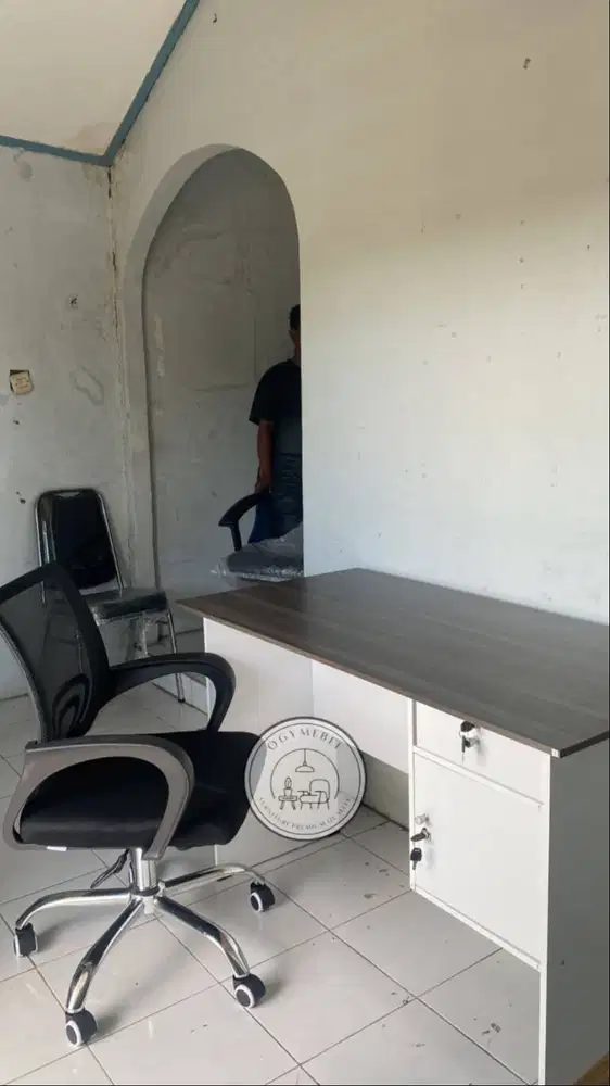 PROMO SET KURSI STAFF HIDROLIK DAN MEJA KANTOR ACTIV SALE TERMURAH