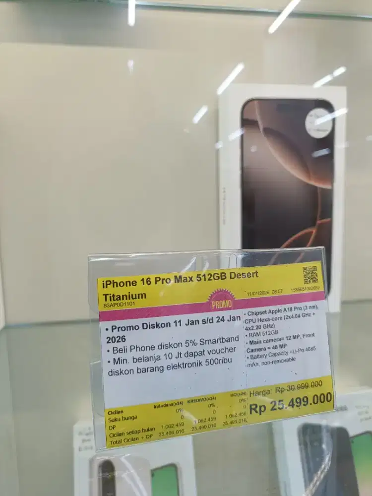Kredit Kredivo iPhone 16 Pro max 512GB Bunga 0 Tanpa Dp