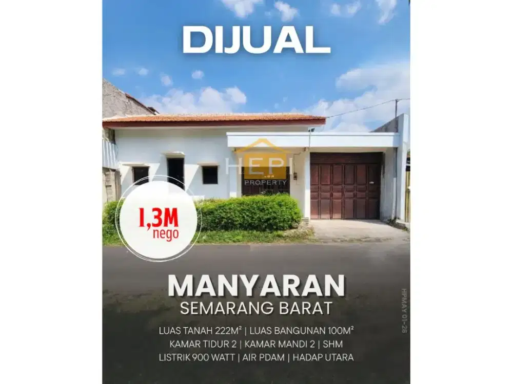 Dijual Rumah di Manyaran Semarang Barat Semarang