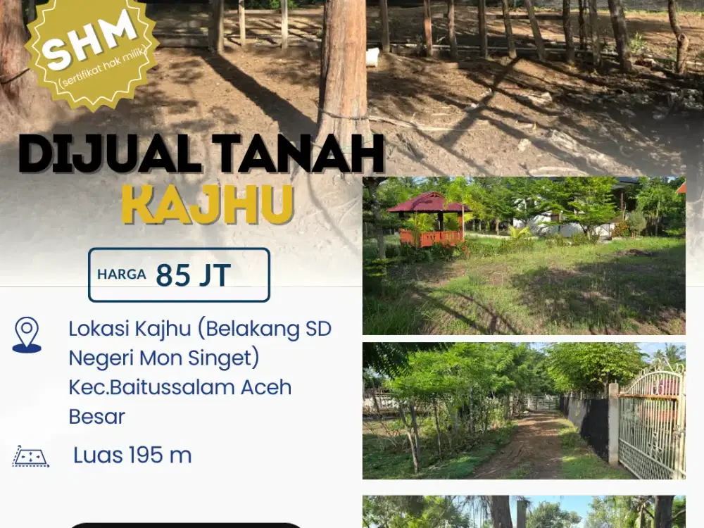 Tanah Strategis SHM di Kajhu, Belakang SD Negeri Mon Singet – Cocok untuk Hunian atau Investasi