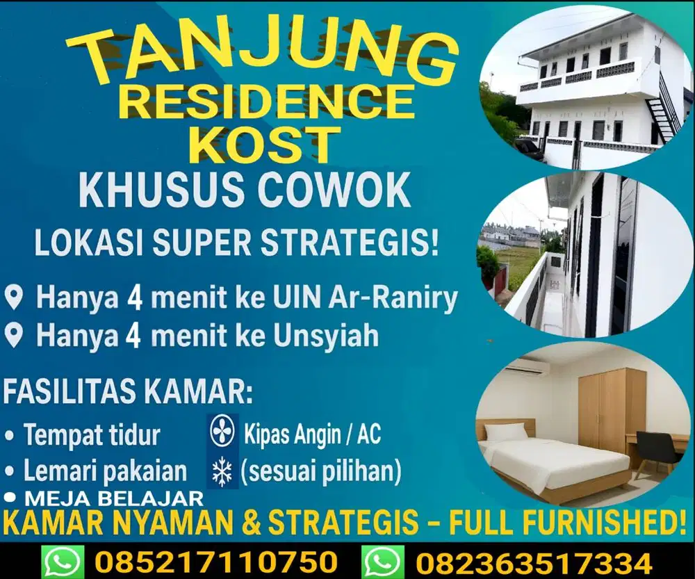 KAMAR SEWA / KOST DEKAT UNSYIAH DAN UIN