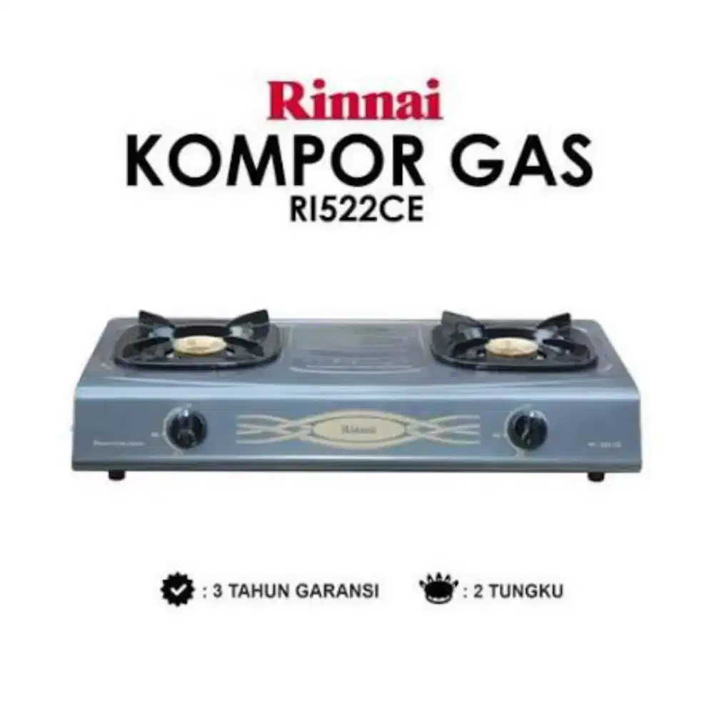 Kompor Gas 2 Tungku Rinnai RI-522CE
