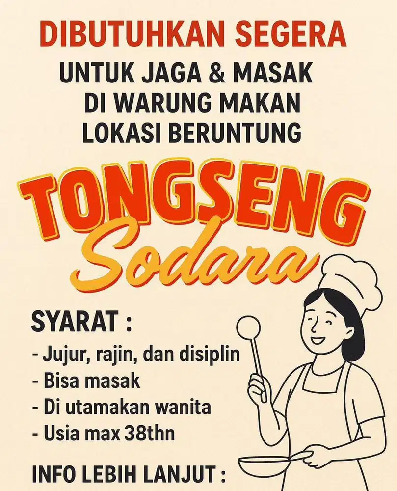 Dibutuhkan segera Lowongan Kerja