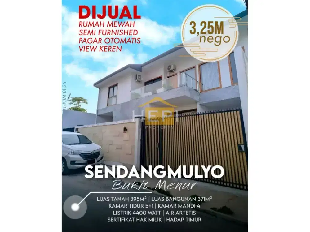 Dijual Rumah 2 lantai View Menawan di Sendangmulyo Tembalang