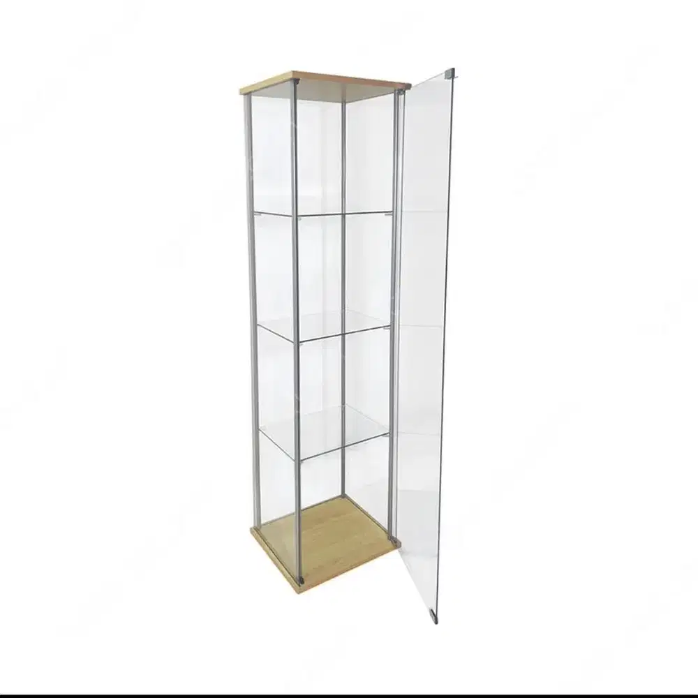 Lemari Gazel Curio 4 Tiers Oak