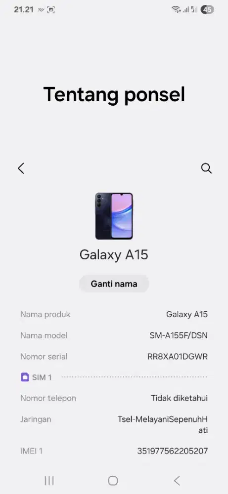 Samsung A15 ram 8/128