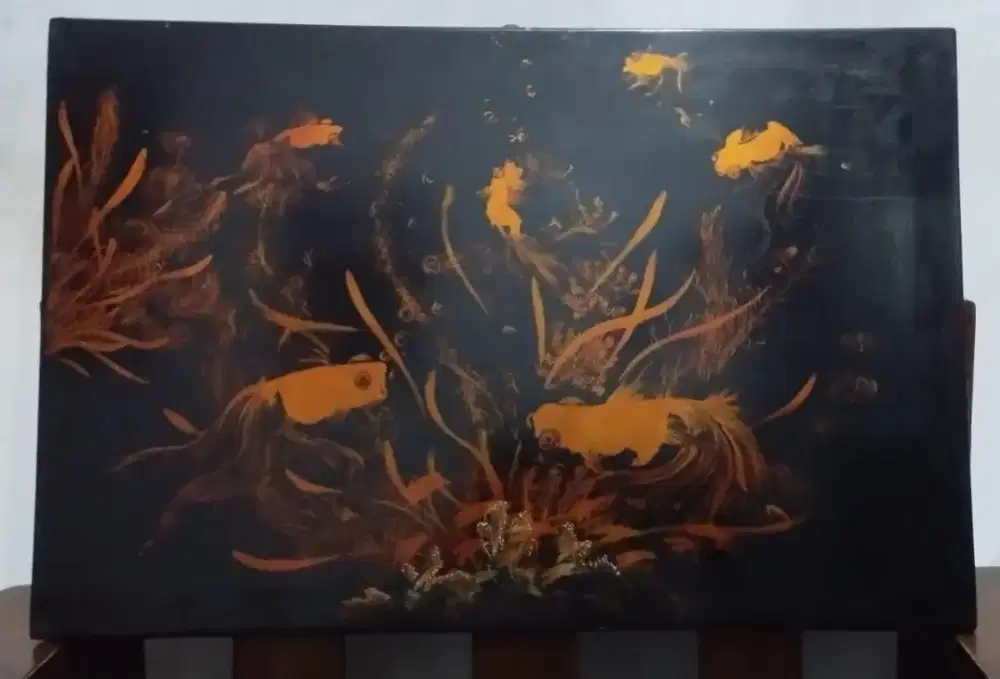 Jual 2 Lukisan Kayu Jati