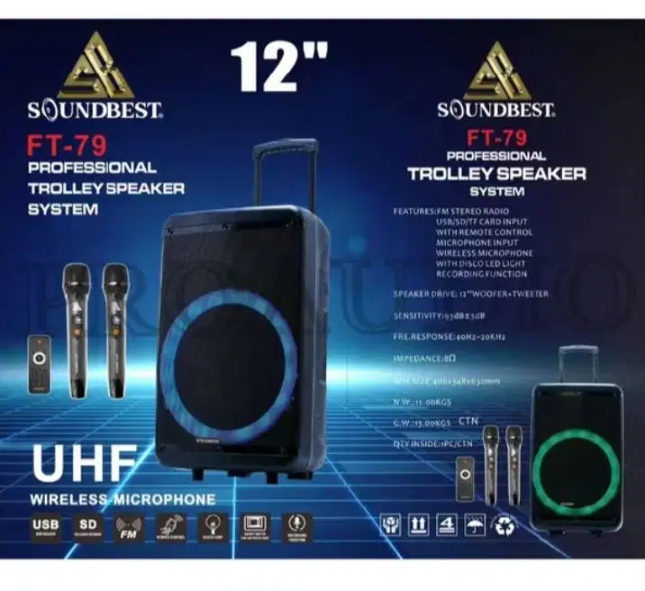 Dijual speaker fortable merk saundbest 95℅ original komplit