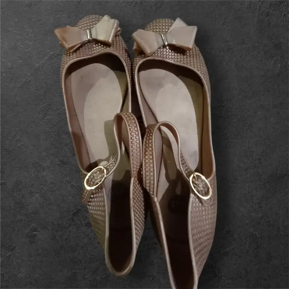 MELISSA Original Jelly Flat Shoes 41 Bronze