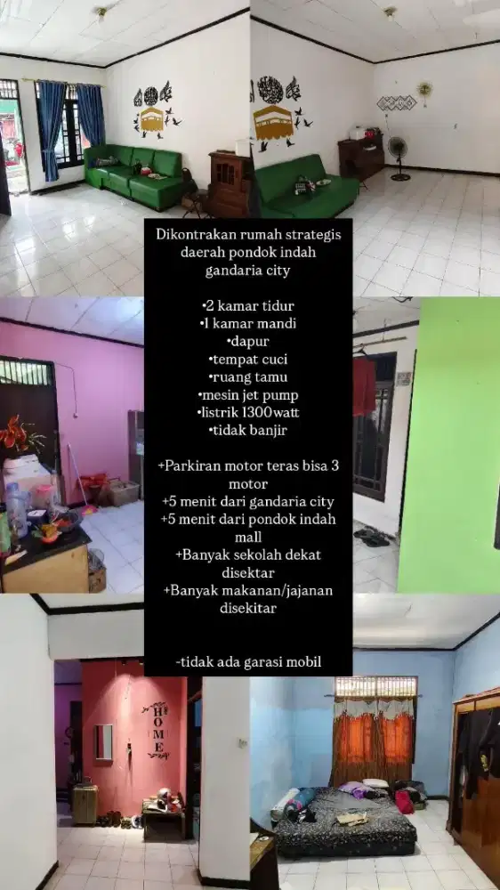 Dikontrakan Rumah Murah dekat pondok indah gandaria city