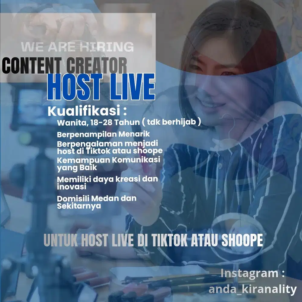 LOWONGAN HOST LIVE